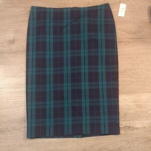 NWT Plaid Pencil Skirt, Lord & Taylor, 10